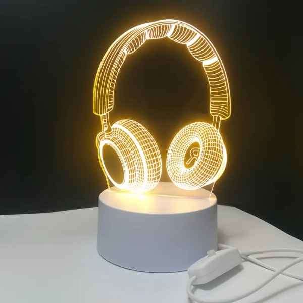 Stunning & Unique 3D Visualisation Desk or Bedroom Night Lamp
