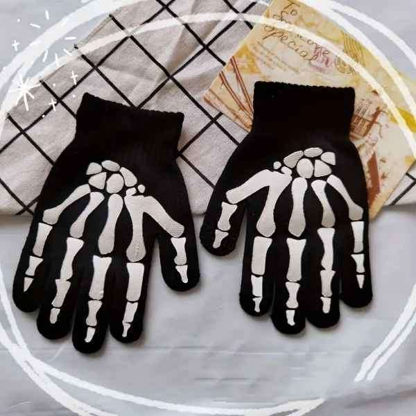 Awesome Glow in the Dark Skeleton Multi Activity Stretch Gloves