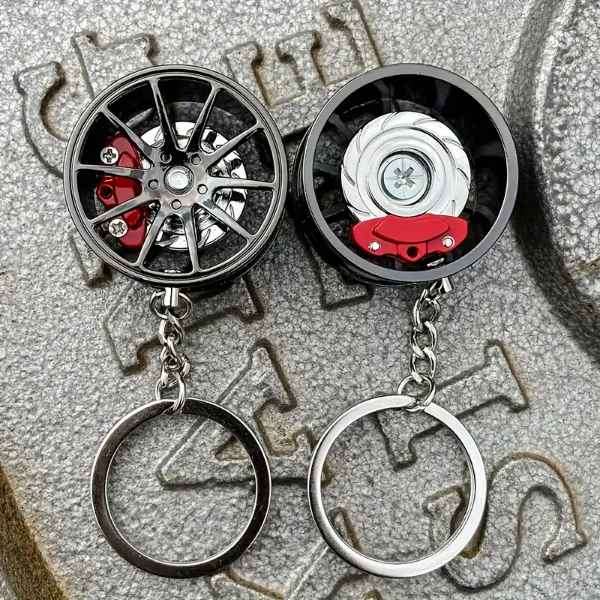Super Cool & Unique Super Sports Car Rim & Brake Disc Pendant Keychain