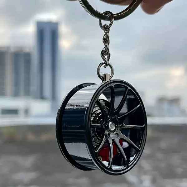 Super Cool & Unique Super Sports Car Rim & Brake Disc Pendant Keychain
