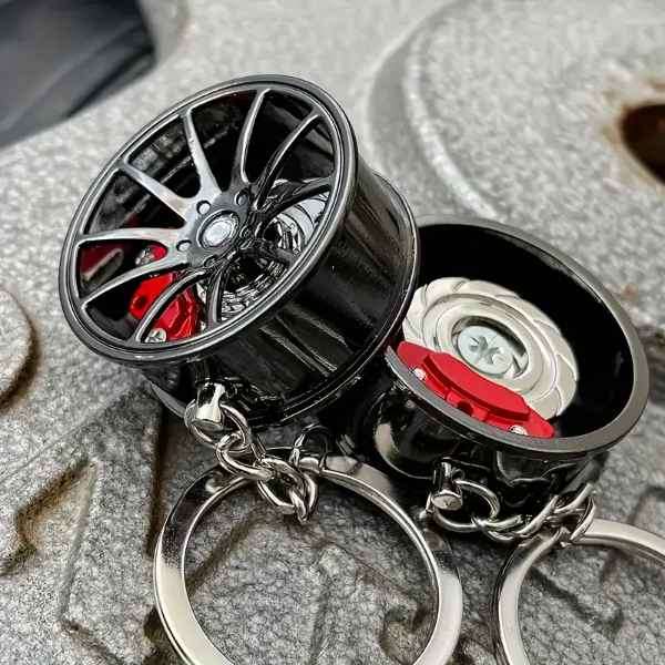 Super Cool & Unique Super Sports Car Rim & Brake Disc Pendant Keychain