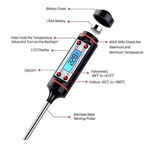 Digital Food Thermometer for Cooking