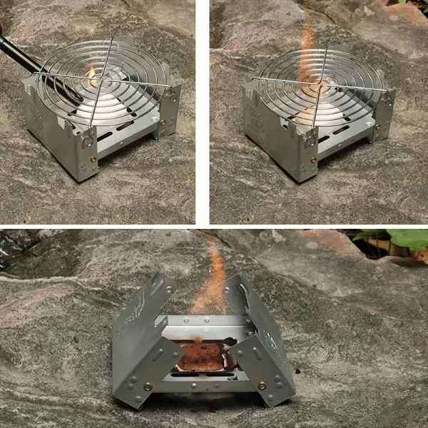 Brilliant Solid , Foldable & Portable On the Go Pocket Outdoors Stove