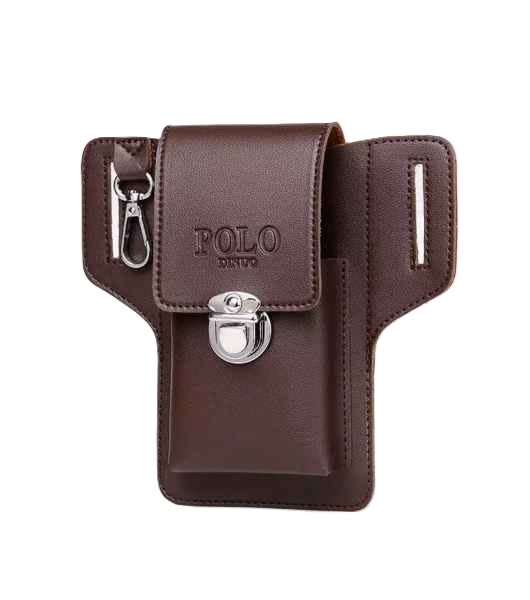 Quality  Cellphone , Bank Card , Cash  & Keys Leather Waist Wallet