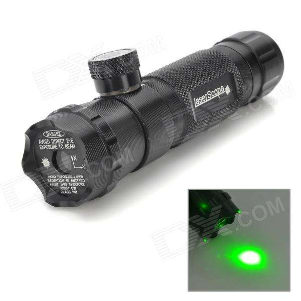 8807 Green Laser Rifle Scope w/ Clip + + Switch + Transmitter - Black