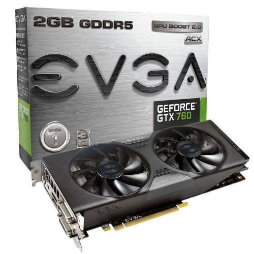 EVGA GTX760 2GB SC ACX Cooler GDDR5 256bit
