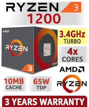 Complete Gaming System with Ryzen 3 1200 CPU, 12Gb RAM NO GPU