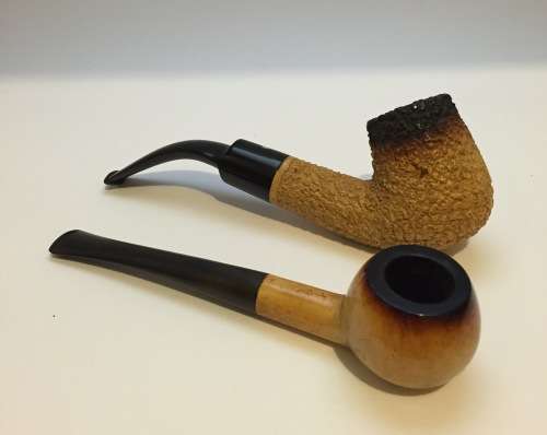 Two African Meerschaum tobacco smoking pipes