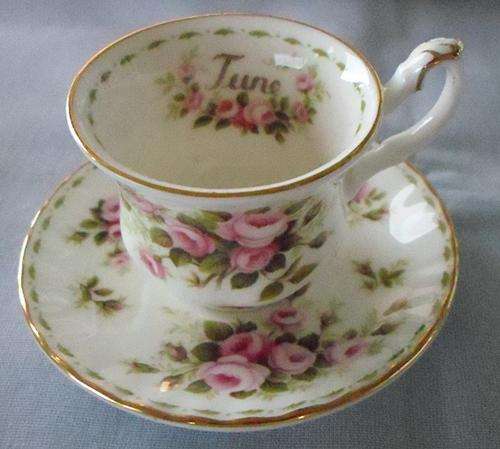 Royal Albert Miniture Cup and saucer (Birthday month June)