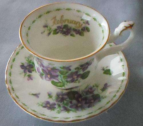 Royal Albert Miniture Cup and saucer (Birthday month January)