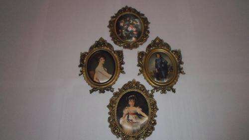 VINTAGE ORNATE FRAMES WITH SILK PICTURES