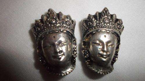 BEAUTIFUL VINTAGE INDIAN SILVER CLIPP ON EARINGS FROM A MERACLE CREATION