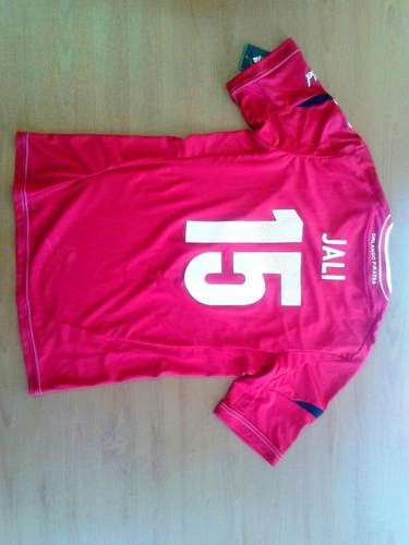 Bafana Star Andile Jali's Red Orlando Pirates Jersey, player number 15