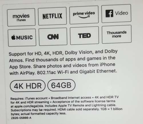 Apple tv box with remote.