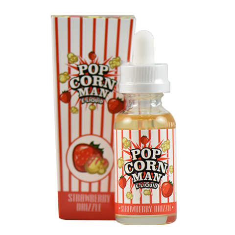 Popcorn Man E-liquid/Vape Juice/Smoke Juice - Strawberry Drizzle 60ml 3mg