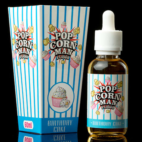 Popcorn Man E-liquid/Vape Juice/Smoke Juice - Birthday Cake 60ml 3mg Clone