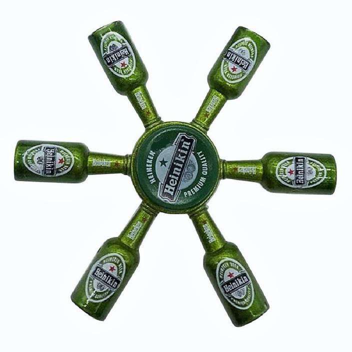Fidget Spinner Heineken Beer Bottle 6 Head Bottles Hand Spinner Metal Zinc Alloy Finger Spinner