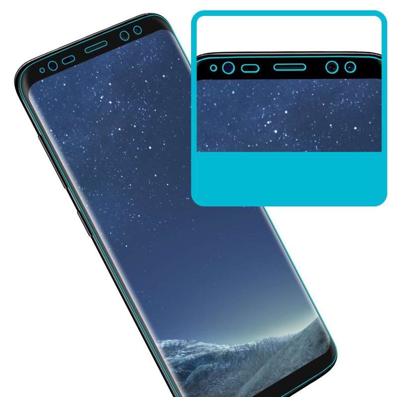 4D Samsung S8 Full Cover 3D Curved Edge to Edge Tempered Glass Screen Protector (Clear & Black)