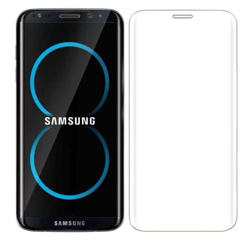4D Samsung S8 Full Cover 3D Curved Edge to Edge Tempered Glass Screen Protector (Clear & Black)