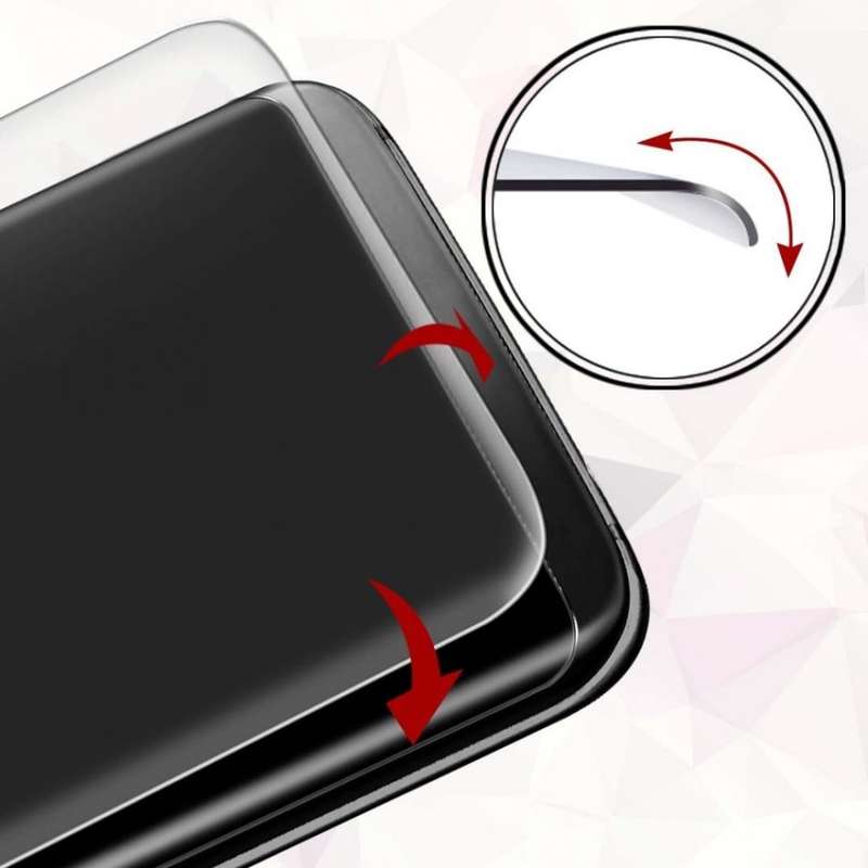 4D Samsung S8 Full Cover 3D Curved Edge to Edge Tempered Glass Screen Protector (Clear & Black)