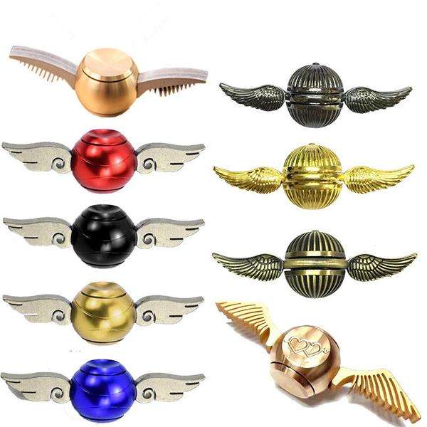 Fidget Spinner Harry Potter Quidditch Golden Snitch Wings Hand Finger Spinner Metal V2