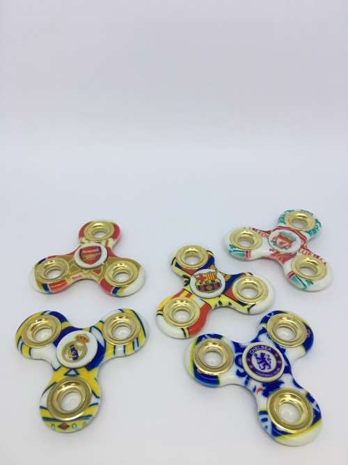 Soccer Fidget Spinner Chelsea Liverpool Real Madrid Barcelona Arsenal Football Hand Finger Spinner