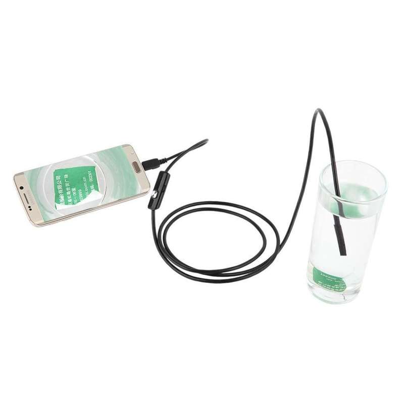 Endoscope Borescope Inspection Camera Micro USB Android and PC HD 6 LED 7mm Lens Waterproof 2m