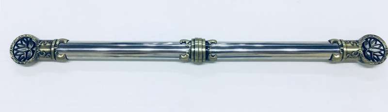 Cool Detachable Double Bladed Bo Staff Two Sword Blade Ninja Staff Sword Steel Metal Baton - Silver