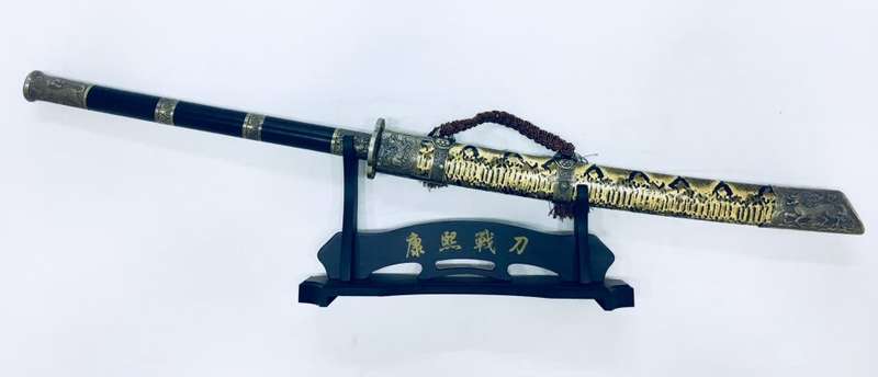 Chinese Broadsword Wushu DADAO Long Handle Sabre Steel Blade Saya Metal Long Sword