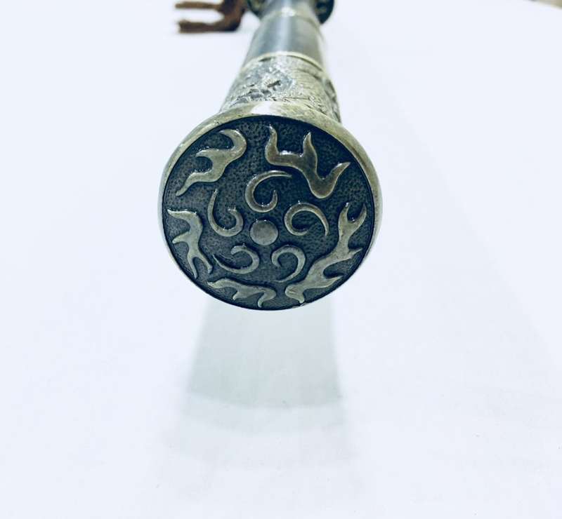 Chinese Broadsword Wushu DADAO Long Handle Sabre Steel Blade Saya Metal Long Sword