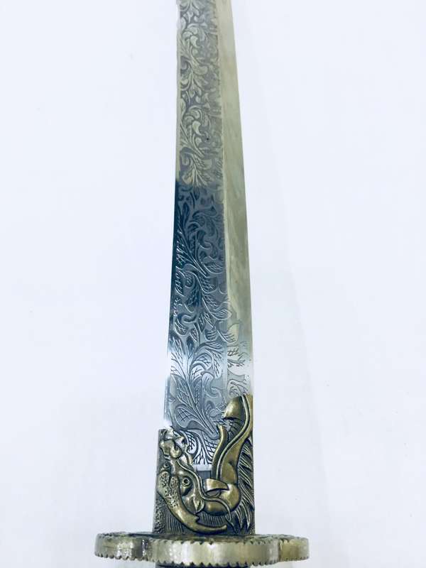 Chinese Broadsword Wushu DADAO Long Handle Sabre Steel Blade Saya Metal Long Sword
