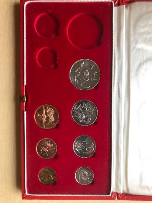 1970 South Africa Partial Proof Coin Set - 50, 20, 10, 5, 2, 1 & 1/2 Cents