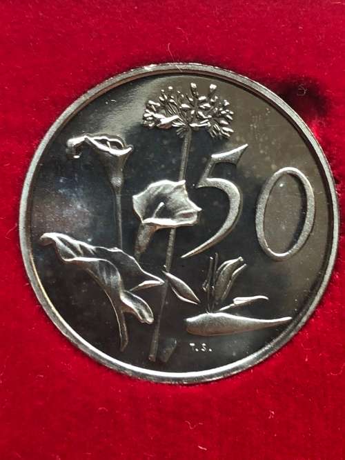 1970 South Africa Partial Proof Coin Set - 50, 20, 10, 5, 2, 1 & 1/2 Cents