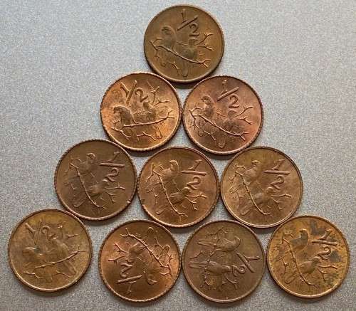 1970 Half Cents