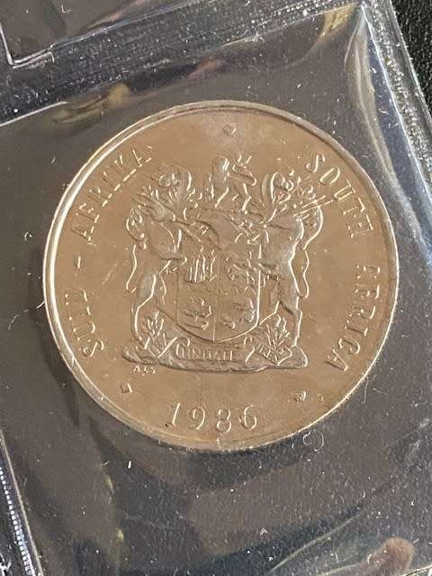1986 South Africa Uncirculated Coin Set with Nickel R1.