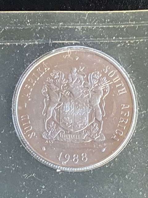 1988 South Africa Uncirculated Coin Set with Nickel R1.