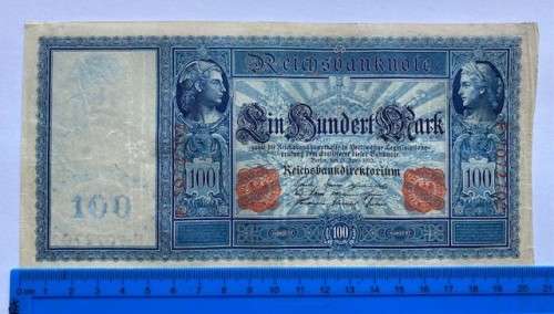 Germany - 1910 - 100 Mark Reichsbanknote, red seals  P#42