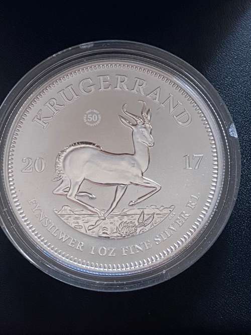 2017 Silver Krugerrand 1oz coin. 50th Anniversary of the Krugerrand