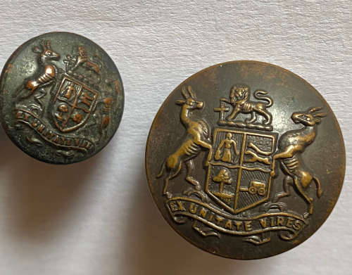 WW1 / WW2 South African Army General Service Africa Tunic Button - Big 26mm and Small 16mm