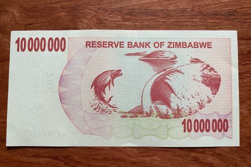 Zimbabwe $10 MILLION Bearer Cheque - Issued 2008 - Governor Dr G. Gono. Note in excellent condition