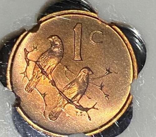 1965 ENGLISH 1 Cent. RARE COIN. SANGS graded PF64