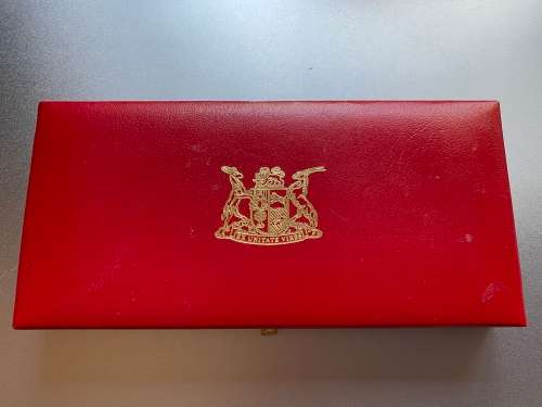 1982 Partial Proof Set - Includes 1/2c-50c in SA Mint Box. Brilliant Proof Coins.