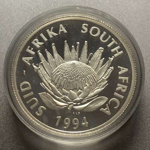 1994 R1 Protea Silver coin. Conservation