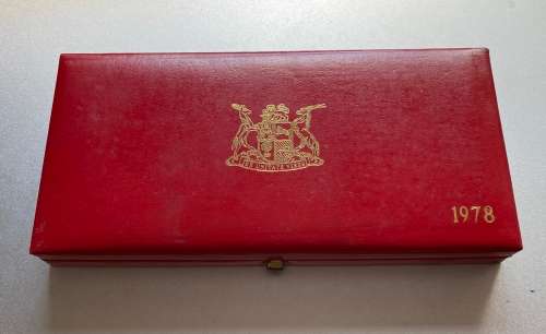 1978 Partial Proof Set - Includes 1/2c-50c in SA Mint Box. Brilliant Proof Coins.