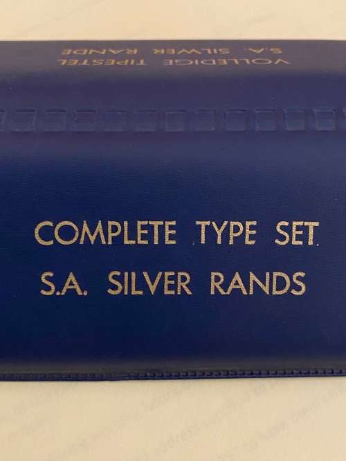 Complete Type Set holder for SOUTH AFRICA SILVER R1s from 1965-1974