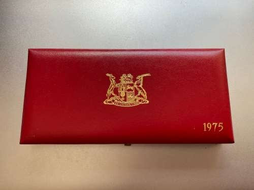 1975 Partial Proof Set - Includes 1/2c-50c in SA Mint Box. Brilliant Proof Coins.