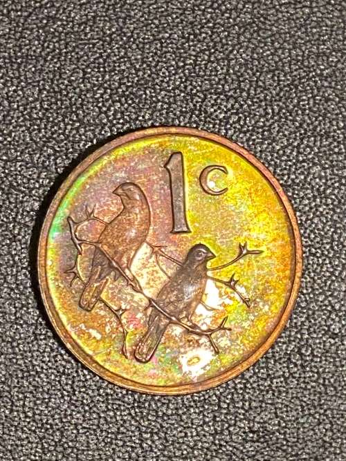 1985 RSA 1 cent with beautiful toning