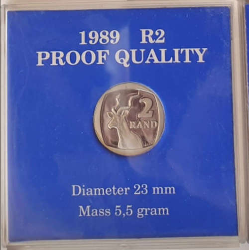 1989 South Africa R2 PROOF COIN