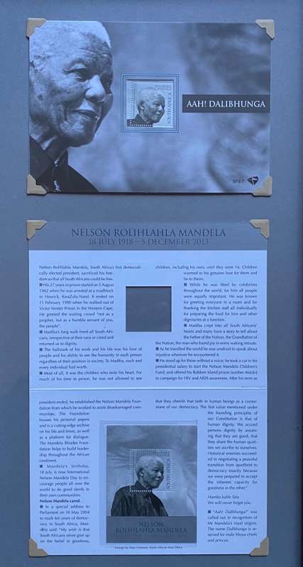 First Day Cover of Nelson Rolihlahla Mandela, 18 July 1918 - 5 December 2013. Beautifully framed