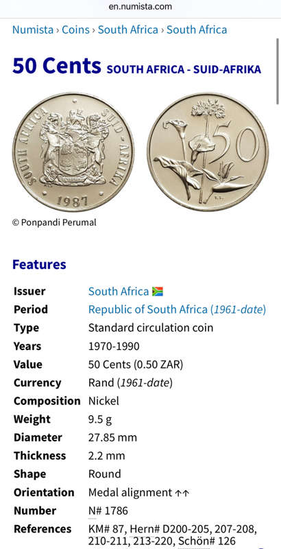 1972 Partial Proof Set - Includes 1/2c-50c in SA Mint Box. Brilliant Proof Coins.